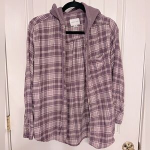 XXS American Eagle Hooded Flannel